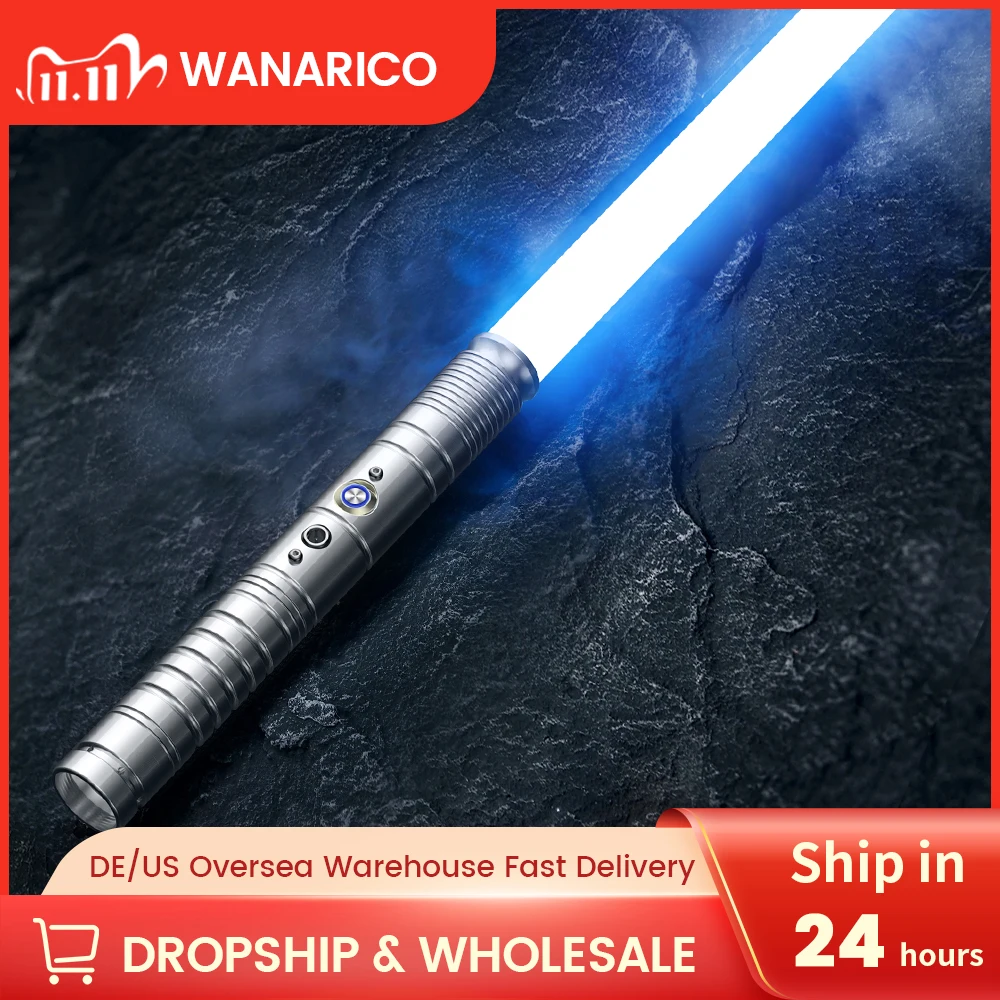 Световой меч WANARICO RGB 1/2 шт. 7 цветов с переменным звуком и эффектом удара световой FX