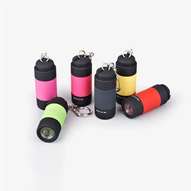 

USB Rechargeable Portable LED Light Flashlight Keychain Lamp Pocket Mini Torch