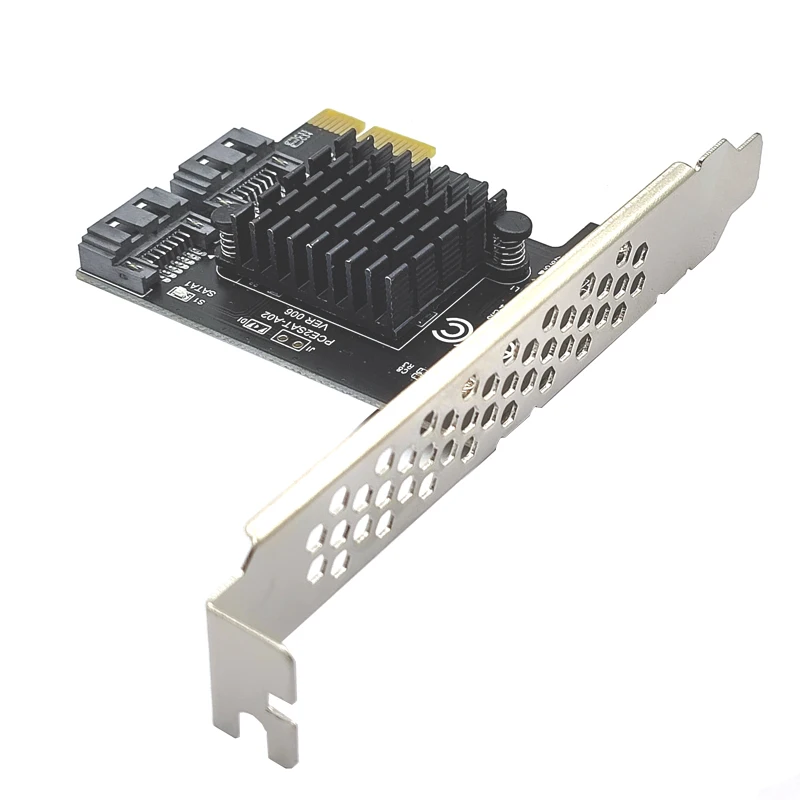 Адаптер карты расширения PCIE-SATA PCI-E SATA Riser Card ASM1061 Чип PCI Express X1 на 2-портовый контроллер SATA3 6 ГБ для настольных ПК (art.: 3920d2b7023bc) - 3920d2b7023bc