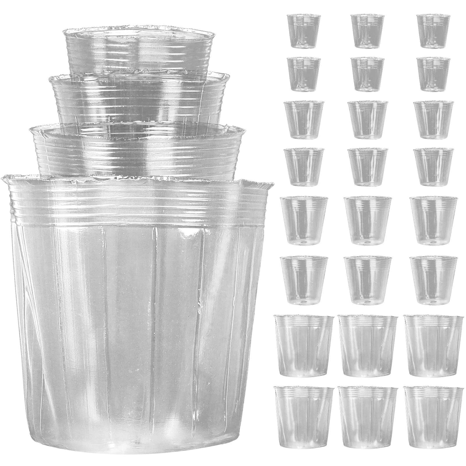 

Pots Clear Nurseryplantingplant Containers Gardening Starter Leafplanter Pot
