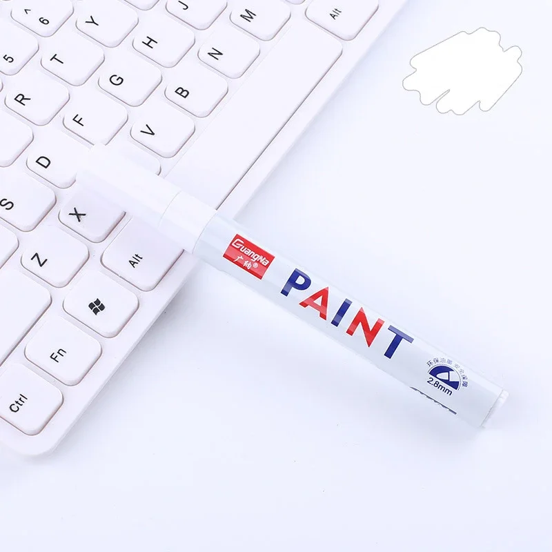 

1 шт., ручка для автомобильной краски, водостойкая ручка для автомобильных колес, маслянистая ручка для рисования, автоматическая резиновая ручка для протектора шин, CD, металлический перманентный маркер для краски