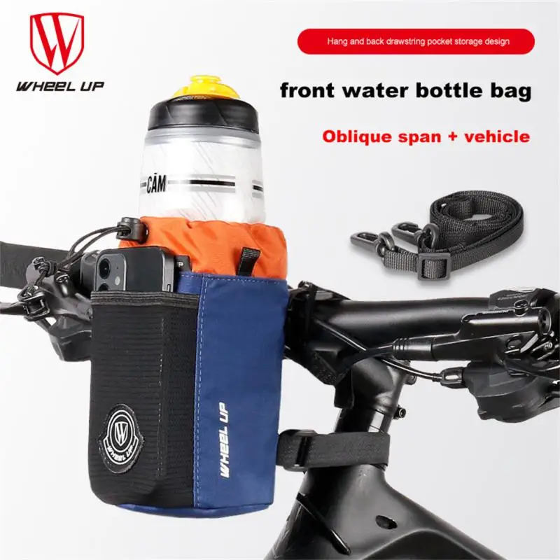 

Wheel Up Bicycle Water Bottle Carrier Pouch WithDrawstring Pocket Cold Insulation Water Bottle Bag Bike Handlebar Cup Holder Bag