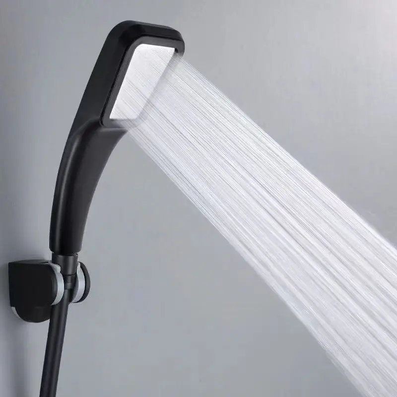 

300 Holes High Pressure Rainfall Shower Head Water Saving Black Handheld Sprayer Nozzle ABS Material Bathroom Accessories
