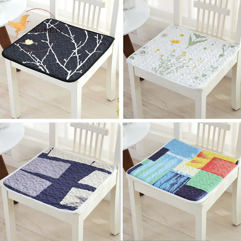 

Square Cotton Chair Cushion Four Seasons Universal Seat Cushion With Ties Anti-skid Home Office Dining Chair Pads 40*40cm