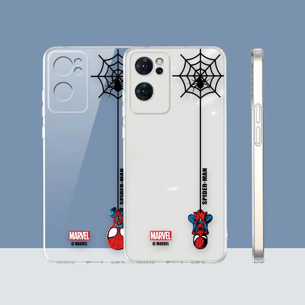 

Clear Phone Case Cover For OPPO RENO 2Z 3 4 4F 5 5F 6 6Z 7 7Z F21 FIND X5 X X3 PRO LITE 5G 4G Case Funda Cute Marvel Spider-Man