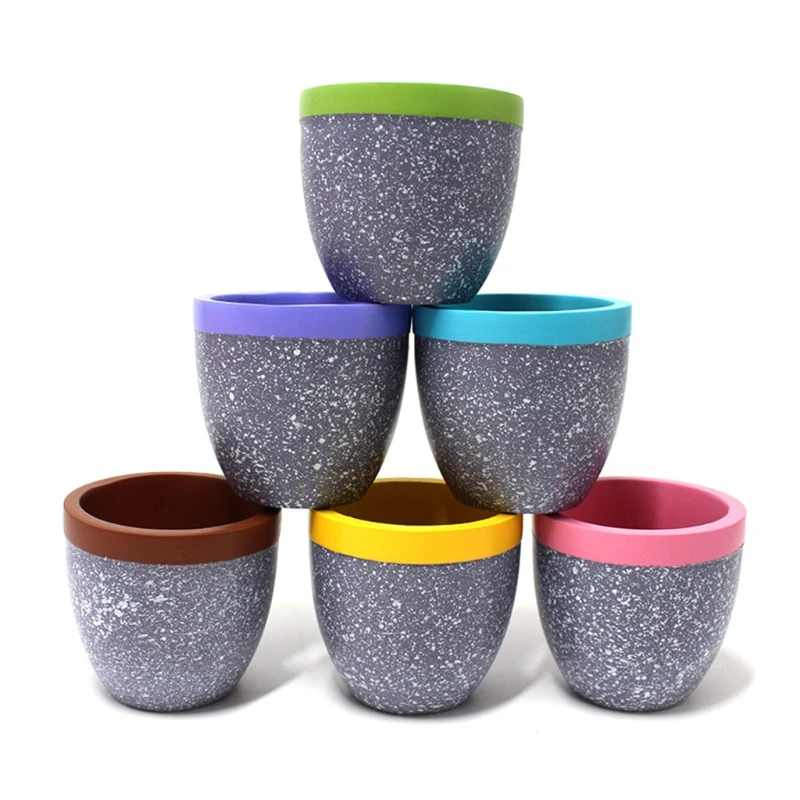 

2022 New 6Pcs/Pack Plants Pots Decorative Succulent Pots Desk Decoration for Xmas Party