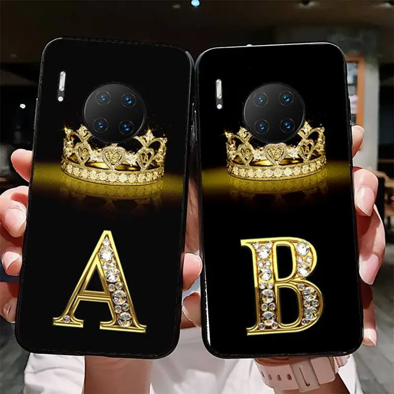 

Diamond Crown Letter Phone Case for Huawei Mate 20 10 9 40 30 lite pro X Nova 2 3i 7se