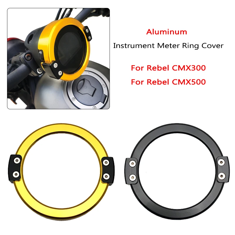 

2021 Motorcycle CNC Aluminum Speedometer Gauge Instrument Meter Ring Cover For Honda REBEL300 REBEL500 CMX300 CMX500 CM500 2020