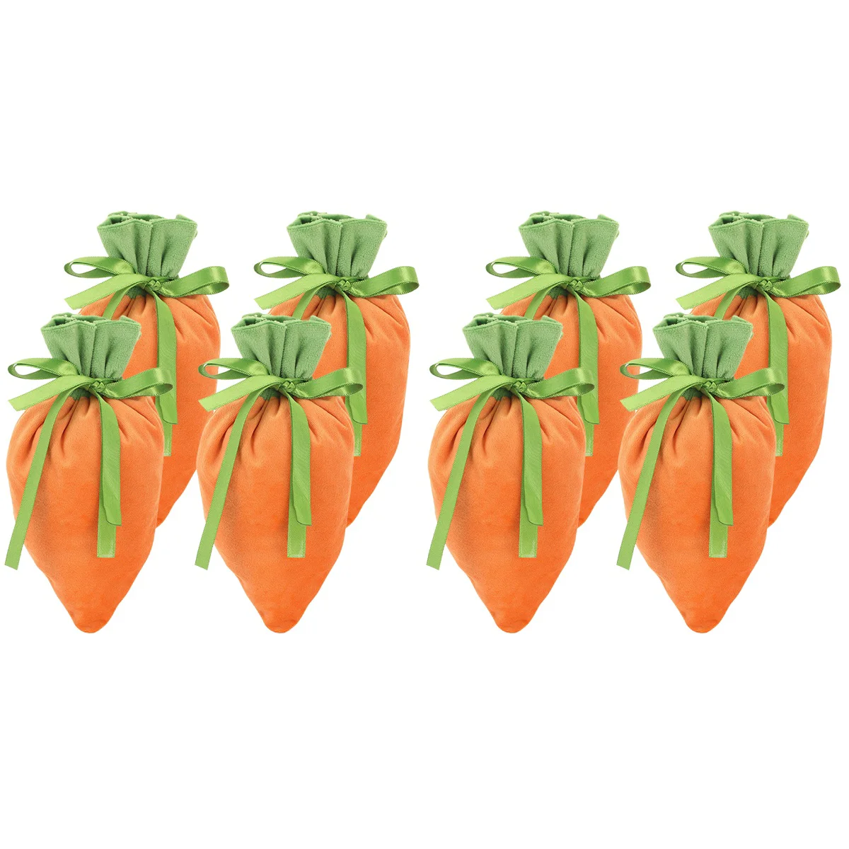 

8 pcs Easter Carrot Design Candy Bags Candy Storage Pouches Party Supplies