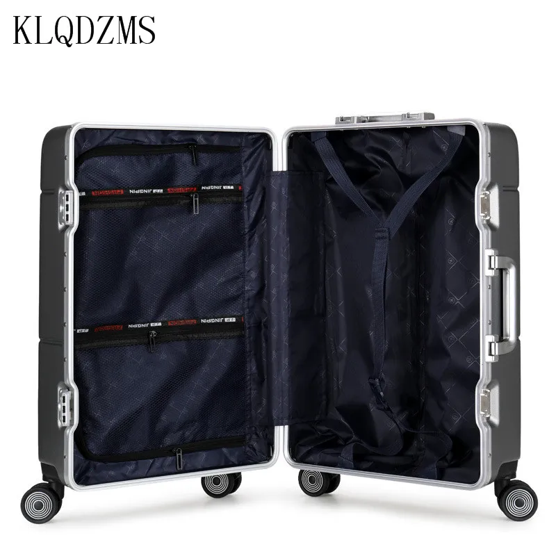 Чехол KLQDZMS для костюма 24 дюйма с алюминиевой рамкой чехол на колесиках мужчин и