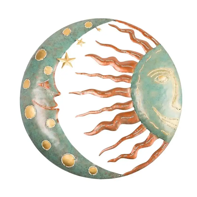 

Sun Moon Wall Decoration Waterproof Durable Metal Home Pendant For Decorating House Yard And Elk For Garden