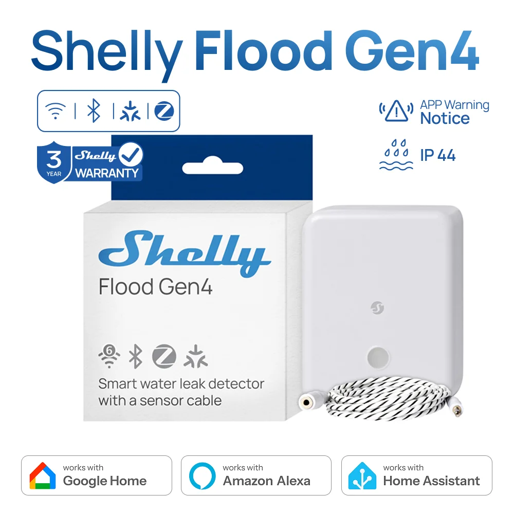 

Shelly Flood Gen4 Умный детектор утечки воды