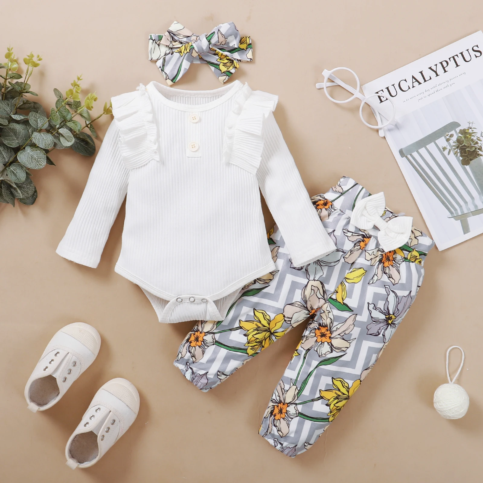 

3 шт., детский комплект одежды для девочек