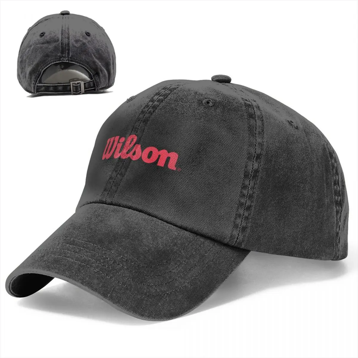 

Wilson Women's Men's Fitted Hats For Man Children's Cap Knitted American Retro Street Sun Protection Sun Hat Harajuku TheIeisure