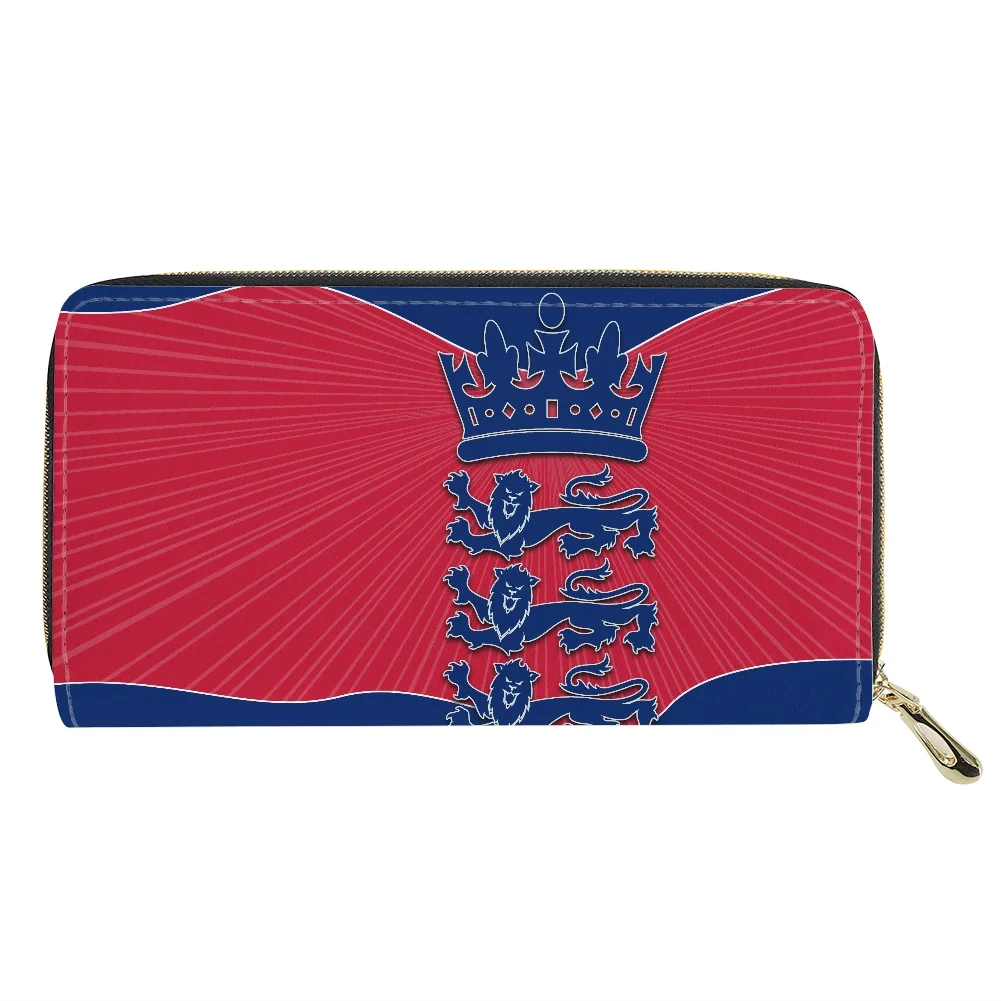 

United Kingdom England Design Prints Red Blue Leather Wallets Female Ladies Clutch Hand Bags Long Clutch Coin Purse Phone Bag
