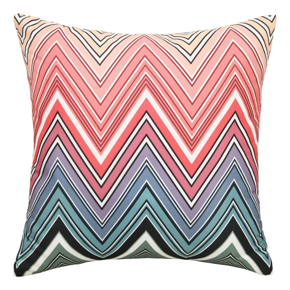 

2Pcs Cushion Cover Colorful Striped Throw Pillows Covers Bohemian Print Decorative Pillowcase For Couch Bed