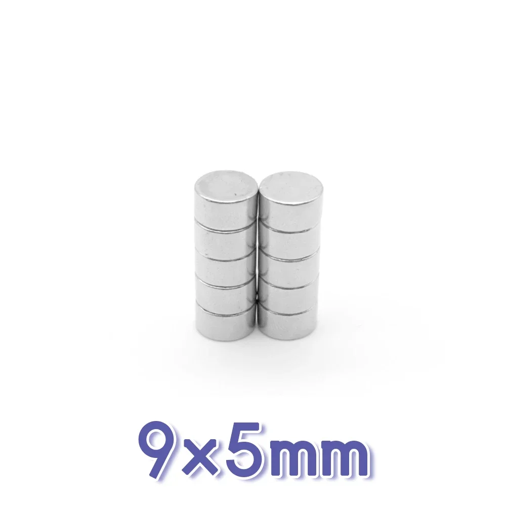 Круглый Мощный магнит N35 9x5 мм неодимовый постоянный NdFeB 100 шт.