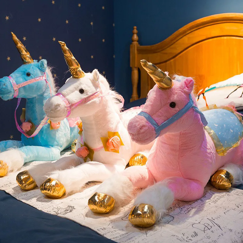 

1M Lovely Rainbow Large Unicorn Doll Plush Toy Stuffed Animals Christmas Gift