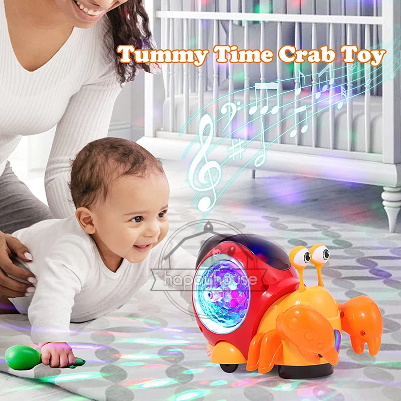 Интерактивная музыкальная игрушка для детей Yokibo Crab Walking Turtle Искусственный