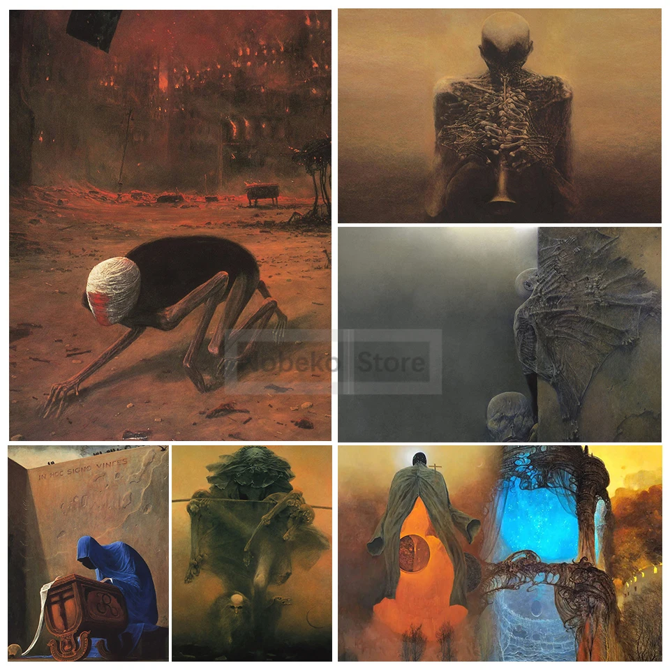 Сюрреалистический художник Zdzislaw Beksinski постер безопапия сюрреалистические