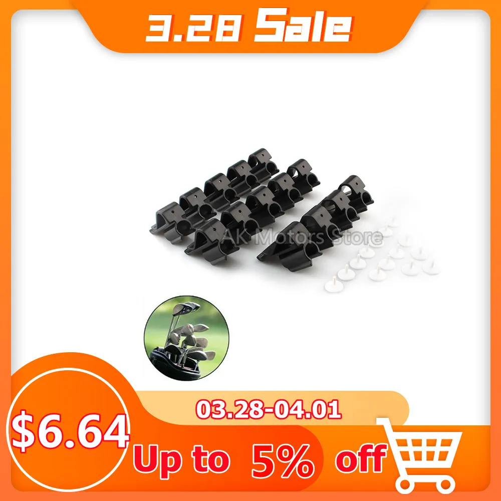 

Зажим для сумки для гольфа, прочный зажим для клюшки для гольфа, зажим для клюшки органайзер для бала, для оборудования для игры в гольф, 14 шт.