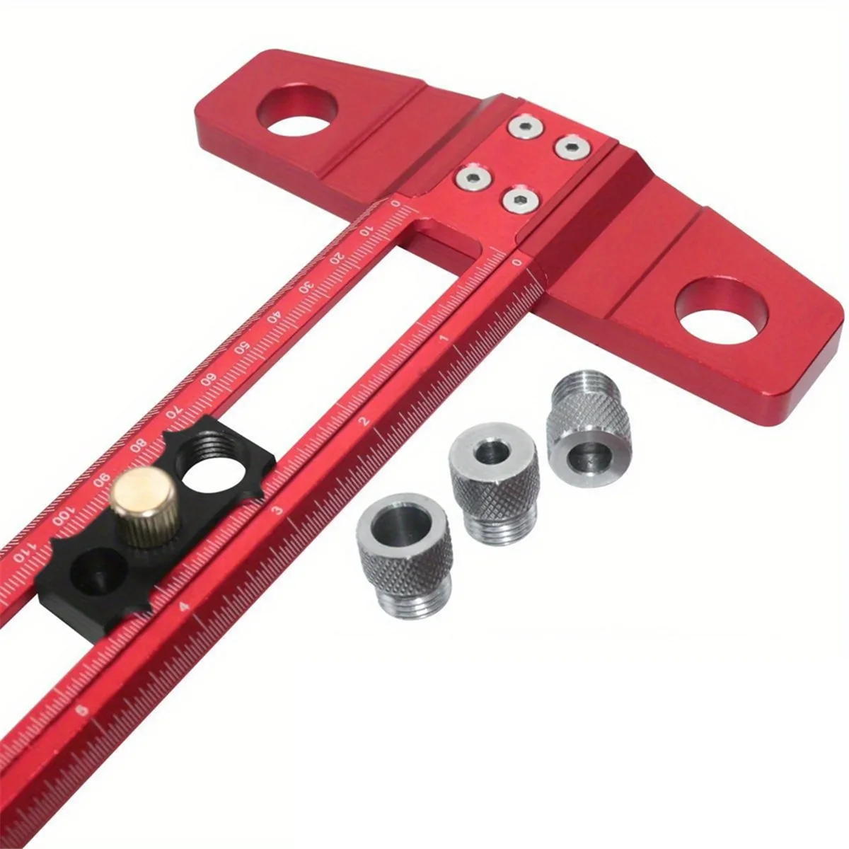 Деревообрабатывающий 2-в-1 сверлильный позиционирующий наконечник линейка для