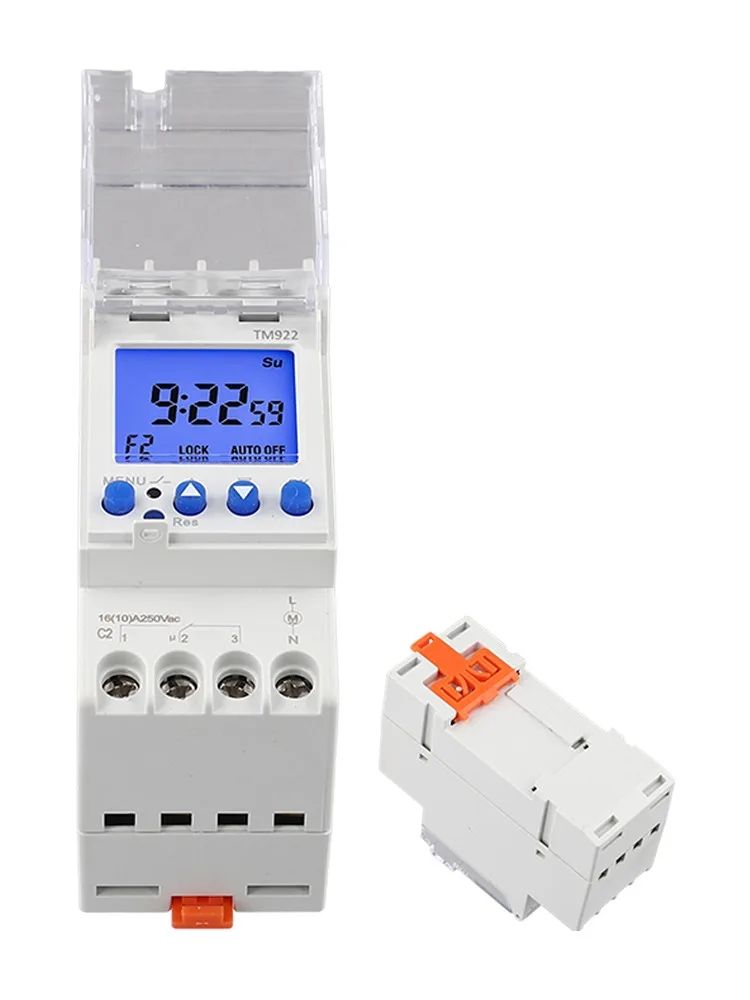TM922 Таймер установленный на DIN 2-канальный цифровой таймер с двумя реле