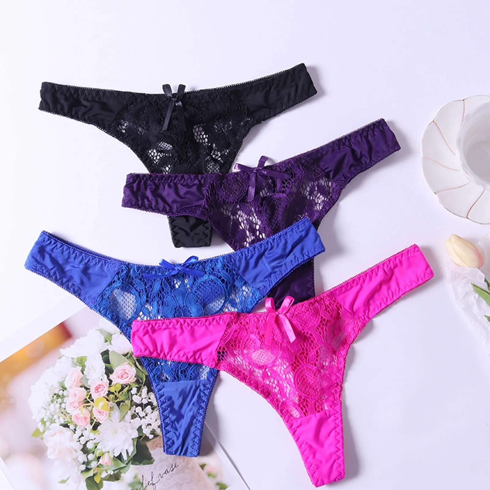 

Hollow Out Women Thongs Sexy Lace Panties Female Underwear G String Breathable Low Rise Briefs Lingerie Woman Underwear