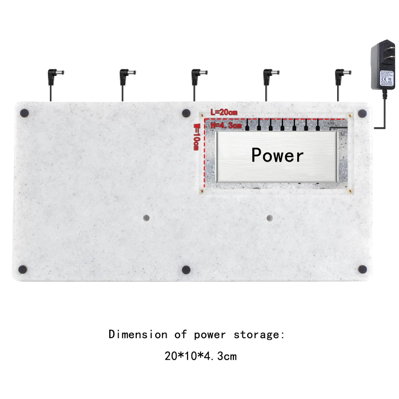 Панель педалей для гитары Rockhouse большой размер жесткая пластиковая накладка с