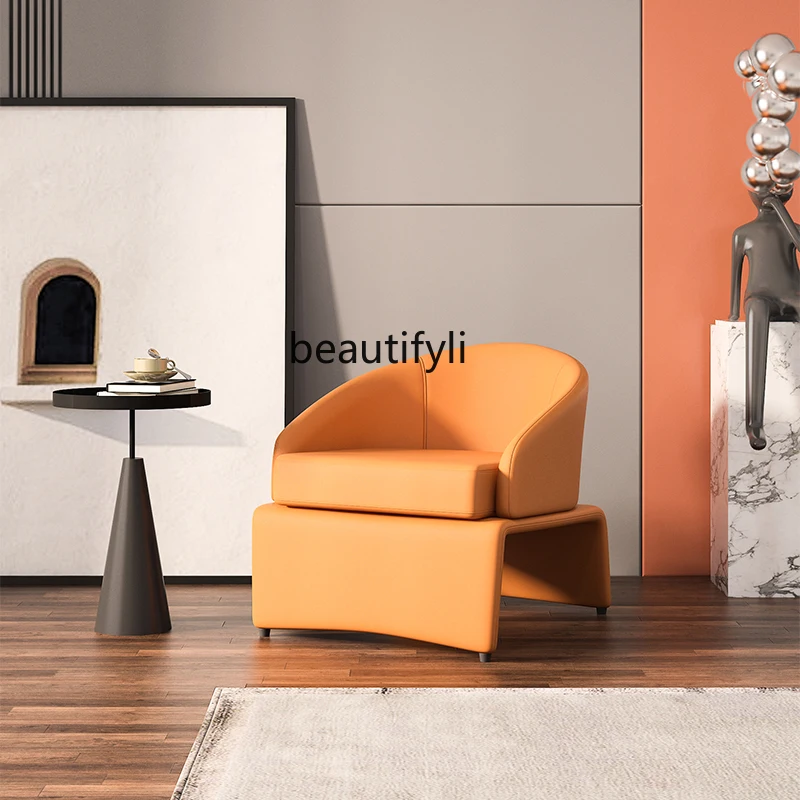 

GY Nordic Technology Fabric Single-Seat Sofa Chair Italian Minimalistic Small Apartment Balcony Pedal Lazy Leisure Chair