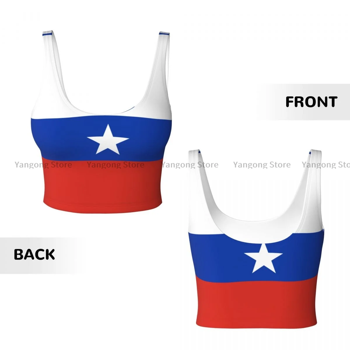 Женский сексуальный спортивный жилет с флагом Чили женская уличная одежда