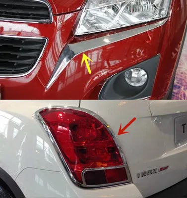 

Хромированные задние фары из АБС-пластика для Chevrolet TRAX 2014-2018, противотуманные фары, декоративная рамка, защита от царапин, Стайлинг автомоби...