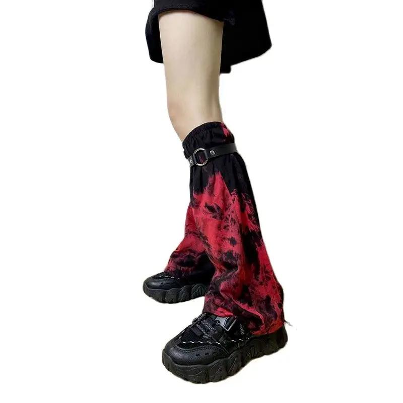 Women's socks tie-dye foot cover is thin trend pile pile socks street hot girl style leg cover special sun protection foot cover