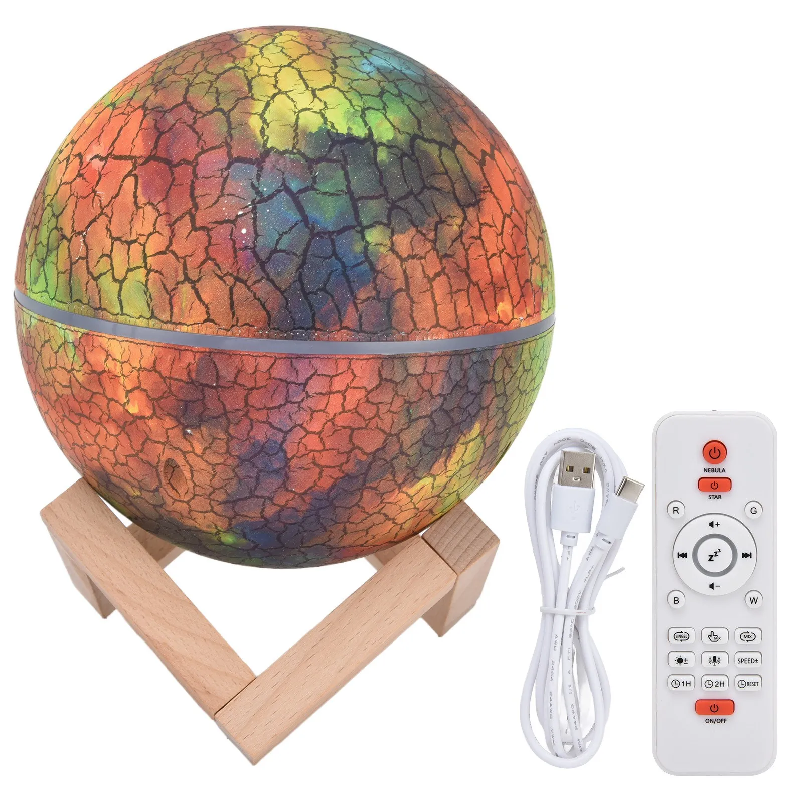 

360° Rotating Night Light RGB Projection Lamp USB Star Sky Projector Table Lamp with Remote Control for Baby Gift