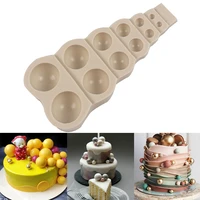 cake diy decoration silicone mold tool 3d semi round pearl shape chocolate fondant sugar craft mold pastry baking accessories