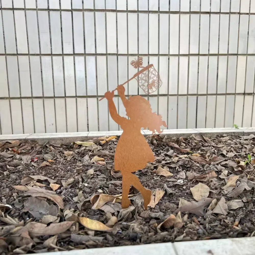 1 Шт. Очаровательный Металлический Силуэт Украшения Сада Художественная