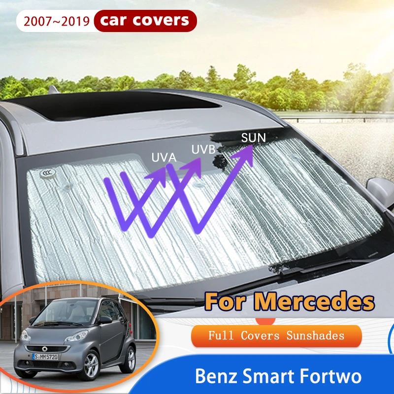 

Автомобильные солнцезащитные очки с полным покрытием для Mercedes Benz Smart Fortwo W451 2007 ~ 2019 Защита от УФ-лучей солнцезащитные очки солнцезащитные аксессуары