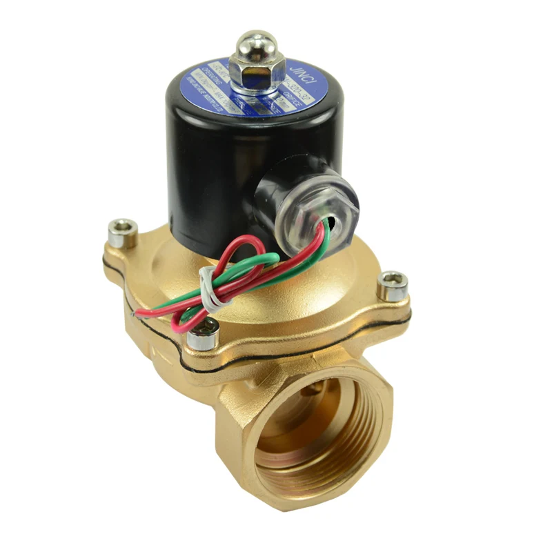 Нормально закрытый латунный электромагнитный клапан 11/2 дюйма 2 DN40 DN50 24 В/220 В для