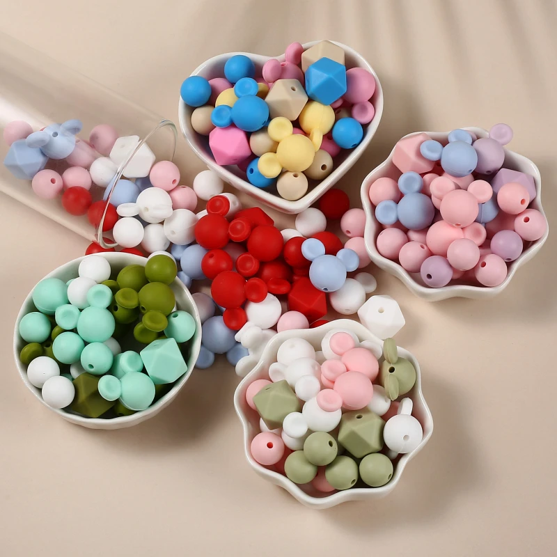 51 шт. набор силиконовых бусин для прорезывания зубов
