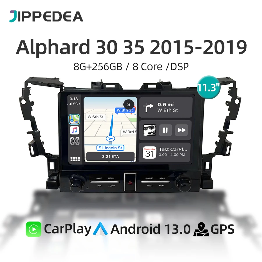 Автомобильный мультимедийный плеер Android 13 CarPlay GPS навигация 4G WiFi Bluetooth