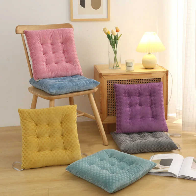 

Square Stool Cushions Pearl Cotton Office Computer Chair Protective Mat Cartoon Seat Pad Buttocks Chair Cushion Backrest Pillow