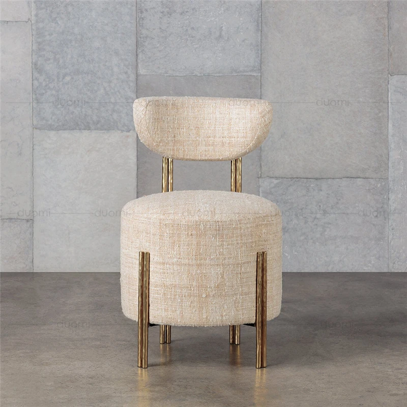 

FQ Nordic Light Luxury Fabric Armchair Dressing Stool