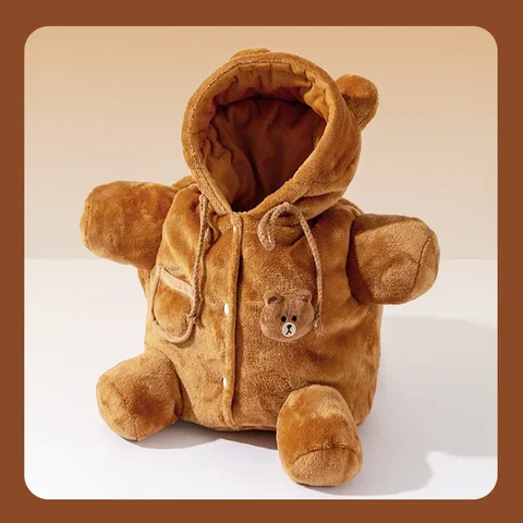 Сумка для собак PUPCA, сумка для прогулок с маленьким медведем, сумка через плечо с собакой, портативная уличная теплая и ветрозащитная милая сумка на одно плечо с кошкой