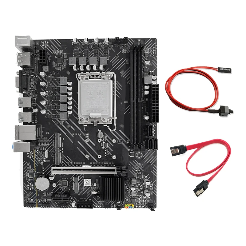 

Материнская плата B660 + кабель SATA + комплект кабеля коммутатора LGA1700 12Th/13Th CPU 2XDDR 4 слота ОЗУ HD + DP + VGA PCIE16X SATA3.0 материнская плата