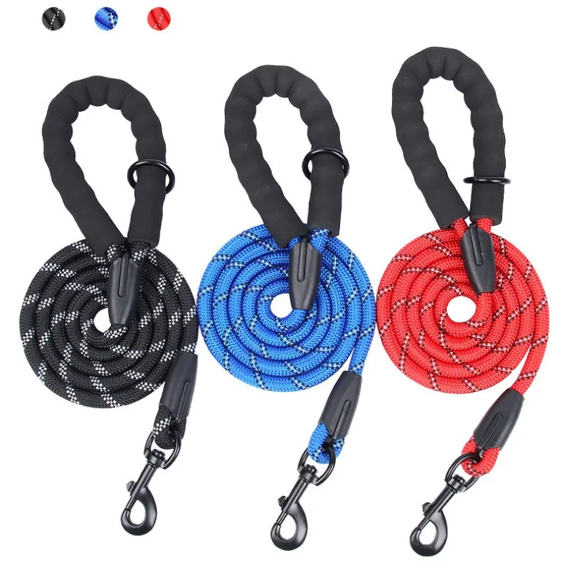 

150cm Strong Dog Leash Pet Leashes Reflective Leash for Big Small Medium Large Dog Leash Drag Pull Tow Golden Retriever Outdoor