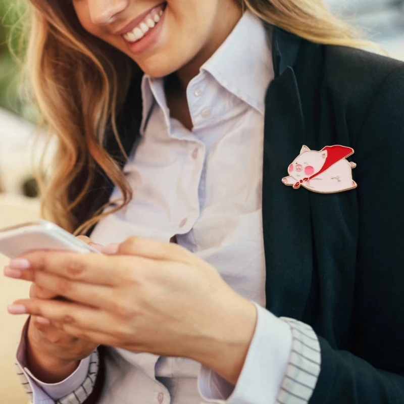 Модная брошь в виде летающей свиньи значки с изображением животных подарок для