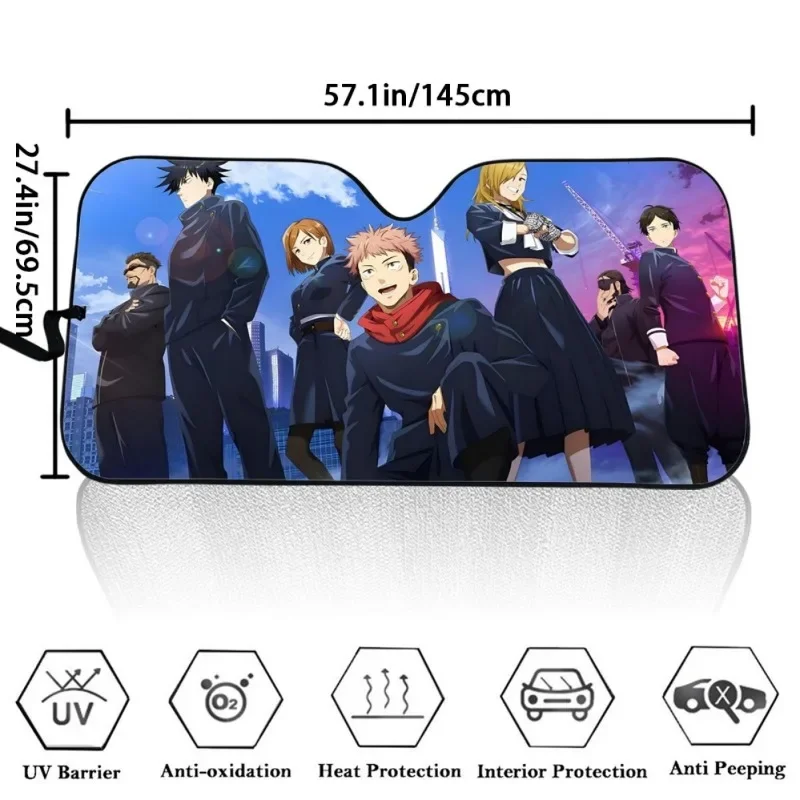 Jujutsu Kaisen Satoru солнцезащитные козырьки на лобовое стекло автомобиля аниме Itadori
