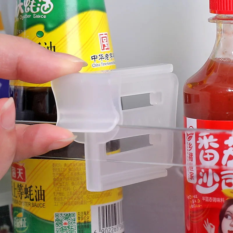 

4piece Refrigerator Classified Storage Adjustable Divider Food Storage Rack Separator Transparent Partition Board Practical Gage