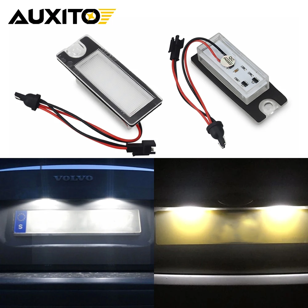 

AUXITO 2 шт. белый OEM-фит полностью светодиодный светильник номерного знака для Volvo XC70 S60 2001-2006 S80 1999-2006 XC90 автомобильная лампа номерного знака
