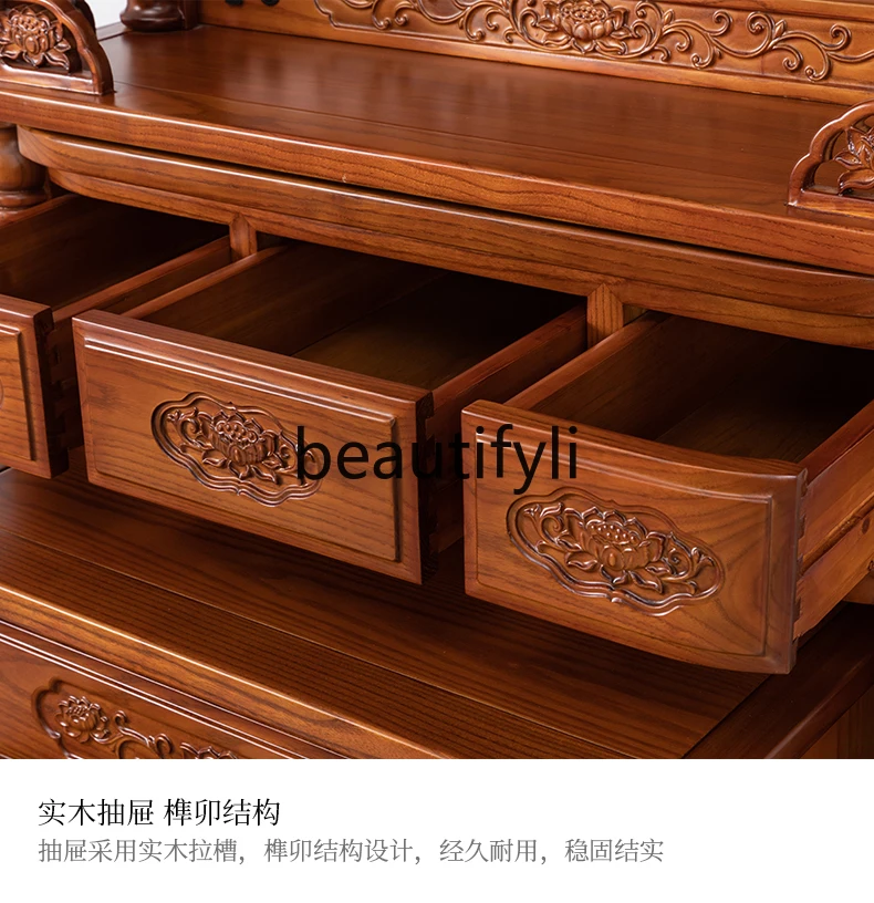 Новый буддийский шкаф из массива дерева в китайском стиле Gongtai зал сервировочный